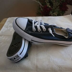 Converse Navy Blue and White Sneakers